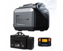 Cybertake S2 Pro draagbare Aircooler- Mobiele Airco -Tentairco met 5100 BTU koelvermogen en 6100 BTU verwarmingsvermogen -amping Airco 12V 24V 48V - Stil ≤55dB-voor caravan, camper, tent, vrachtwagen en thuis