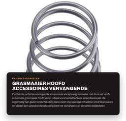 Veren Vervangingsset - 5 Stuks - Universele Bosmaaier Onderdelen - Sterk en Duurzaam - Hoogte 5,2 cm - Veiligheidswaarschuwing - Trimmerveren — thumbnail 1