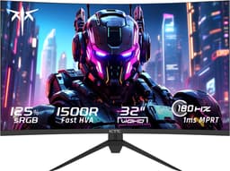 KTC H32S17 32" Gaming Monitor - Curved - QHD 2560×1440 - HVA - 180Hz - HDR10 - 1ms MPRT - Zwart — thumbnail 1