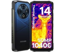 DOOGEE FIRE 6 - Rugged Smartphone - 16GB RAM (6GB+10GB) - 256GB ROM （2TB/TF）- 10400mAh/18W - Android 14 - 50MP Camera - Thermische Camera - 6.56" 90Hz - Blauw