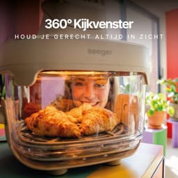 Seeger ClearFry - Glazen Airfryer - 6 Programma's - PFAS-Vrij - 60°C Tot 200°C - 2.5L + 4.5L Glazen Containers - Beige — thumbnail 3