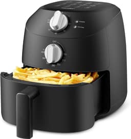 Airfryer 2 Liter – Mini Heteluchtfriteuse – 5-in-1 Functie – Antiaanbaklaag – Vaatwasmachinebestendig – 1150W Zwart — thumbnail 1