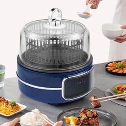 Multicooker Airfryer - Keukenapparaat - Gezond Koken - Veelzijdige Functies - 5L Capaciteit - Zwart — thumbnail 2