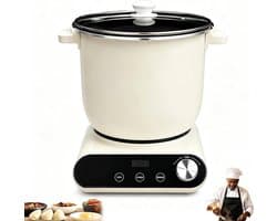 Automatische Swallow Maker - Fufu Machine Yam - Eenvoudig Koken - Krachtige 900W Motor - 7L Capaciteit - Wit