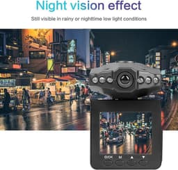 Auto Dash Cam - Autocamera Videorecorder - Veilig Rijden Vastleggen - Infrarood Nachtzicht - 120 Graden Groothoek - Zwart — thumbnail 2