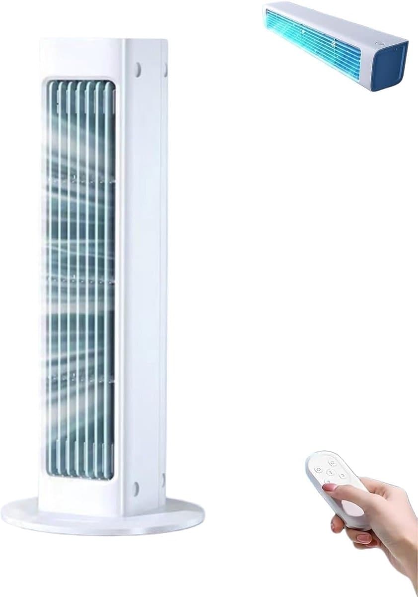 Torenventilator met Afstandsbediening - Stille Links-rechts zwaaiende Staande Ventilator - Slanke Verticale Vloerventilator met Wandmontage Accessoire voor Slaapkamer Woonkamer Kantoor Zomer Luchtcirculatie — afbeelding 1