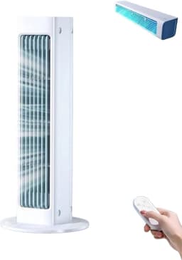 Torenventilator met Afstandsbediening - Stille Links-rechts zwaaiende Staande Ventilator - Slanke Verticale Vloerventilator met Wandmontage Accessoire voor Slaapkamer Woonkamer Kantoor Zomer Luchtcirculatie — thumbnail 1
