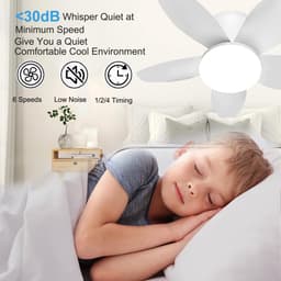 Moderne plafondventilator met LED-verlichting en afstandsbediening – Stille en energiezuinige plafondlamp voor woonkamer, slaapkamer en keuken — thumbnail 5