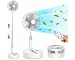 Statiefventilator - Zomerkoeling - Staande ventilator - Verkoeling woonkamer - Slaapkamer ventilator - Hittegolf oplossing - Verstelbare ventilator - Ventilator met afstandsbediening - Stille ventilator - Frisse lucht in huis - Ventil — afbeelding 1