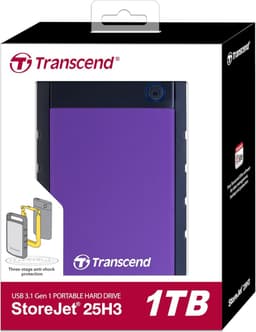 Externe Harde Schijf - Opslagapparaat Data - Bestanden Opslaan - Militaire Schokbescherming - 1TB - Paars — thumbnail 2