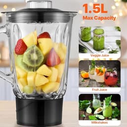 Staande Mixer - Keukenmachine Keukenmixer - Bakken en Koken - 5-in-1 Multifunctioneel - 10L Kom - Zwart — thumbnail 4