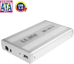 Let op type!! Externe USB 3.0 behuizing voor 3.5 inch SATA & IDE HDD harde schijf (zilverkleurig) — thumbnail 1