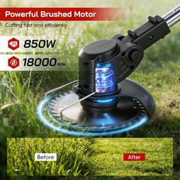 Elektrische Grasmaaier - Snoermaaier Tuinmaaier - Gazon Onderhoud - Lichtgewicht Compact - 145 cm Snijbreedte - Groen — thumbnail 2