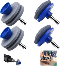 SnelShoppen - Maaier Mes Slijper Set, 4 Stuks (2 Enkele Laag + 2 Dubbele Laag), Grondige Slijper voor Grasmaaier Blades, Tuingereedschap, Herbruikbaar — thumbnail 1