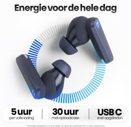 Phreeze TWS Pro 2 ANC - Bluetooth Oordopjes - Noise Cancelling Oortjes - Volledig Draadloze Oordopjes - Earbuds - Dubbele Ruisonderdrukking - Krachtige Bass & Hoge Geluidskwaliteit - Blauw — thumbnail 3