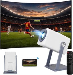 SnelShoppen - Draagbare Mini-Projector met Android 11, 4K Ondersteuning, 1080P, Wifi 6, Bluetooth 5.0, 360° Draaibaar, Thuisbioscoop en Buitengebruik — thumbnail 1
