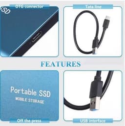 Externe SSD - Draagbare Opslag - Dagelijks Bestandsgebruik - Plug-and-play - 1 TB - Blauw — thumbnail 5