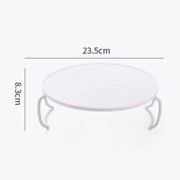 SnelShoppen - Magnetron Rek, Magnetron Plank Stoomrek met Handvat Multifunctioneel Rond Voedsel Stoomrek Verwarmingslaag Gelaagd Kook Bakrek — thumbnail 3