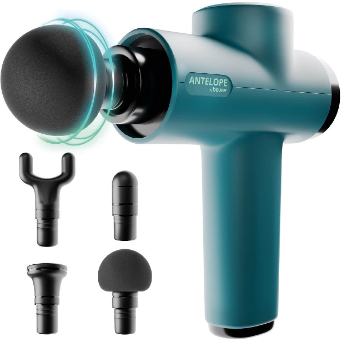 Massage Gun – 5 Intensiteitsstanden – 4 Opzetstukken – Oplaadbaar Spiermassageapparaat – Tot 3000 RPM — afbeelding 1