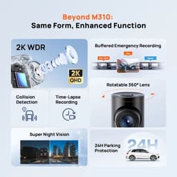 ByRoos Gadget - Dashcam - Auto Videorecorder - 128GB - 2K - HK UP03 - 24 Uur Parkeerbewaking - Groothoeklens - Nachtzicht - Incl. App - Zwart — thumbnail 3