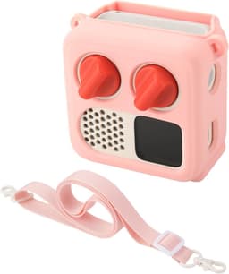 Siliconen Hoesje, Geschikt voor Yoto Mini (Editie 2024), Reistas met Verstelbare Schouderriem, Beschermhoes voor Yoto Mini-Speler, roze — thumbnail 1