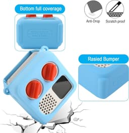 Siliconen Hoesje, Geschikt voor Yoto Mini (Editie 2024), Reistas met Verstelbare Schouderriem, Beschermhoes voor Yoto Mini-Speler, lichtblauw — thumbnail 5