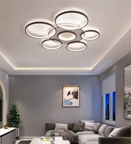 Moderne Plafondlamp met Acryl Lampenkap - Hanglamp met Dimfunctie en Afstandsbediening — thumbnail 3