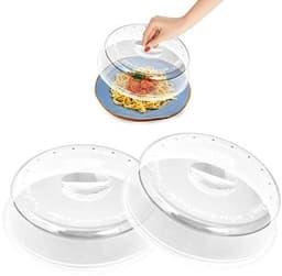 BPA-vrije magnetronklokken voor keuken - 24 cm magnetron deksels (2 stuks) — thumbnail 1