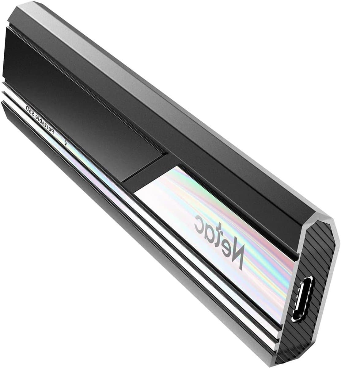 Draagbare SSD - Externe Opslag - Snelle Data Transfer - Aluminium Behuizing - 2TB - Zwart — afbeelding 1