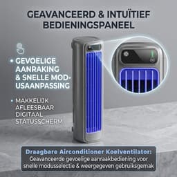 Aircooler Muurmontage - Bladloze Tafeltorenventilator - draagbare USB torenventilator - 3 standen - Mobiele Airco - Persoonlijke Koeler - Stille ventilator met sterke luchtstroom - Voor slaapkamer en kantoor — thumbnail 3
