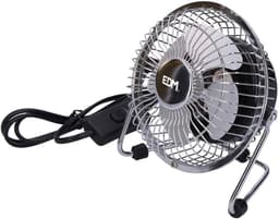 EDM Product Mini bureau ventilator - 2x - compact design - 10 x 15 cm - chroom - draagbaar — thumbnail 5