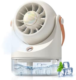 longziming -Tafelventilator - Bureaufan Met Waterkoeling - Draagbare Mistventilator - Verstelbare Hoek Voor Luchtstroom - Duurzaam Abs Materiaal - Compact Ontwerp Voor Mobiliteit - Ideale Koeling Op Reis - 1 Stuk — thumbnail 1