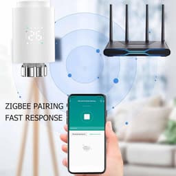 Slimme Radiatorthermostaat - TRV Klep - Verwarmingsregeling - App en Spraakbesturing - 5-45°C - Wit — thumbnail 5