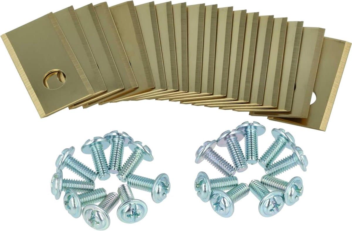 Reservemessen Grasmaaier - Maaimesjes Robotmaaier - Gazon Onderhouden - Hoge Snijefficiëntie - 35 x 18 mm - Goud — afbeelding 1