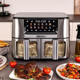 Rommelsbacher Dubbele Airfryer FRH 2650 – Heteluchtfriteuse voor twee gerechten tegelijk — thumbnail 5