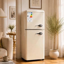 Kleine Koelkast - Compacte Koelkast Mini Koelkast - Dranken Koelen - 7 Temperatuurinstellingen - 112 liter - Gebroken wit — thumbnail 1