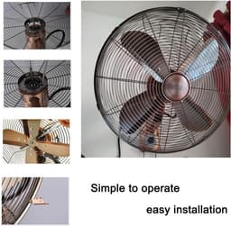 Wandventilator - Muurventilator Elektrische Ventilator - Ruimte Koelen - Stil En Energiebesparend - 400mm - Zilver — thumbnail 5