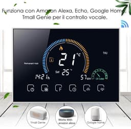 Slimme Thermostaat - Klimaatregelaar - Comfort Verhoging - App Bediening - 4.8 Inch Scherm - Zwart — thumbnail 3