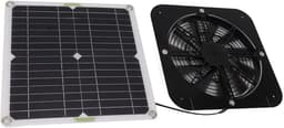 Zonne-energie Ventilator Kit - Solar Fan - Ventilatie Buitenruimte - Hoge Efficiëntie Koeling - 100 W - Zwart — thumbnail 1
