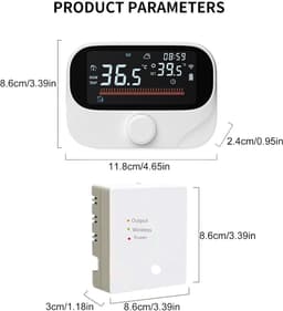 Slimme Thermostaatsensor - Verwarming Monitor - Klimaatbeheersing Thuis - App en Spraakbesturing - 300m Bereik - Wit — thumbnail 5
