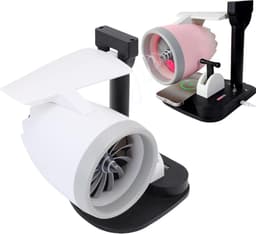 Turbine Bureauventilator - Jet Fan - Frisse Lucht Creëren - Met Spray Functie - 4000 RPM - Rood — thumbnail 4