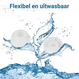 3 Pack Siliconen Medium (M) Dopjes Oordopjes Vervanging Tips Flexibele Eartips Oortips Geschikt voor Oordopjes / Headsets Wit — thumbnail 3