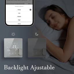 Slimme Thermostaat - Wifi Thermostaat Verwarming - Energie Besparen - App en Spraakbediening - 90 x 86 x 27 mm — thumbnail 3