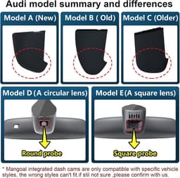 SnelShoppen - 4K+1080P Dashcam voor Auto, Voor en Achter, OEM Look, Geschikt voor Audi Model C Grijs, Met Loop Recording, G-Sensor, WiFi, App, Eenvoud — thumbnail 5