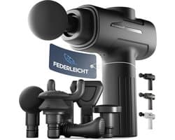 SnelShoppen - Massage Gun met 6 Massagekoppen en 3200 RPM | Spier Massagepistool met USB-C Aansluiting | Intensieve Spiermassage voor Sportherstel (Gr