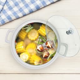 SnelShoppen - Keramische Soepterrine met Deksel 2,5L - Wit Porselein - Magnetron-, Vaatwasser- en Ovenbestendig - Ideaal voor Soepen, Stoofschotels en — thumbnail 5