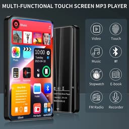 Bluetooth 5.2 Walkman - 16GB Ingebouwde luidspreker HD MP3 MP4-speler Full Touch 4,0-inch scherm Muziekspeler met FM-radio Ebook — thumbnail 4