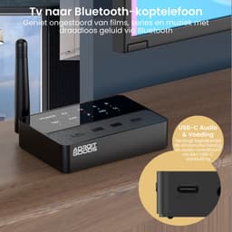 AdroitGoods Bluetooth Audio Adapter 5.3 – Draadloze Zender & Ontvanger (TX/RX) met AUX & RCA – Upgrade je Audio naar Bluetooth — thumbnail 2