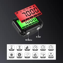 SnelShoppen - Digitale Tachometer voor Kleine Motoren - Inductieve RPM Meter voor Kettingzaag, Grasmaaier, Tractor, Generator met Groene Verlichting — thumbnail 4