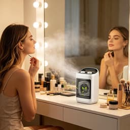 Mini Airco - Persoonlijke Koeler - Persoonlijke Verkoeling - 6 Snelheden - 180ml Tank - Wit — thumbnail 5